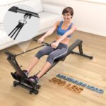 Rowing Machine for Home Use, LUBBYGIM Rowing Machine Foldable Rower with LCD Monitor - Hyper-Quiet & Smooth - 2024 Upgraded Version with 300LBS Loading Capacity - Image 3