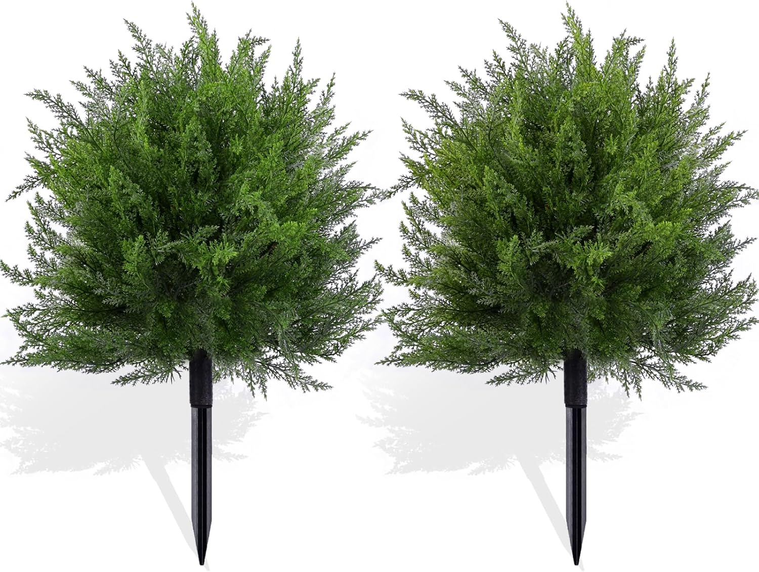 23.6-Artificial-Cypress-Topiary-Outdoor-Plants-with-Spike-2-Pack-Faux-Cedar-Bushes-UV-Resistant-Fake-Shrubs-for-Front-Porch-Decor-Cedar-Topiary-Ball-Trees.jpg 23.6" Artificial Cypress Topiary Outdoor Plants with Spike, 2 Pack Faux Cedar Bushes UV Resistant Fake Shrubs for Front Porch Décor (Cedar Topiary Ball Trees) - Image 2