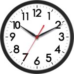 AKCISOT Wall Clock 10 Inch Silent Non-Ticking Modern Clocks Battery Operated - Analog Small Classic for Office, Home, Bathroom, Kitchen, Bedroom, School, Living Room(Black) - Image 2