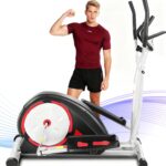 ANCHEER Elliptical Exercise Machine,Elliptical Machine Max 500LBS for Safety,8-Level Resistance&Hyper-Quiet Magnetic Driving System,Elliptical Trainer with Pulse Rate Grips&LCD Monitor&15.5IN Stride - Image 2