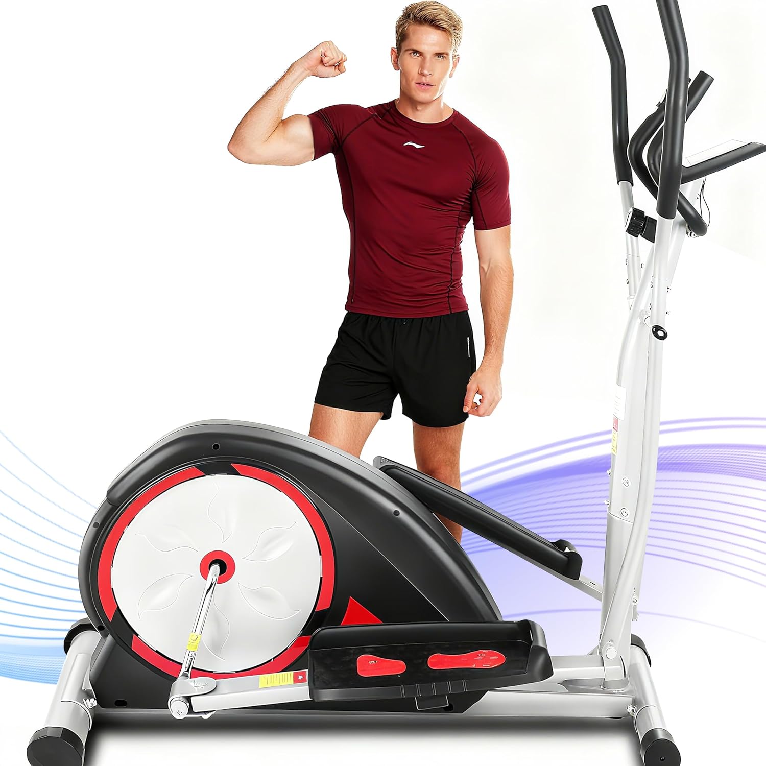 ANCHEER-Elliptical-Exercise-MachineElliptical-Machine-Max-500LBS-for-Safety8-Level-ResistanceHyper-Quiet-Magnetic-Driving-SystemElliptical-Trainer-with-Pulse-Rate-GripsLCD-Monitor15.5IN-Stride.jpg ANCHEER Elliptical Exercise Machine,Elliptical Machine Max 500LBS for Safety,8-Level Resistance&Hyper-Quiet Magnetic Driving System,Elliptical Trainer with Pulse Rate Grips&LCD Monitor&15.5IN Stride - Image 2
