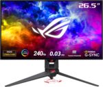 ASUS ROG Swift 27”1440P OLED DSC Gaming Monitor (PG27AQDM) - QHD (2560x1440), 240Hz, 0.03ms, G-SYNC Compatible, Anti-Glare Micro-Texture Coating, 99% DCI-P3, True 10-bit, DisplayPort,Black - Image 2