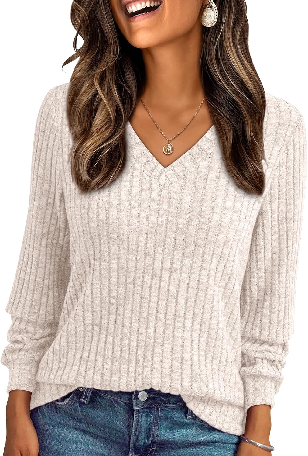 AUTOMET-Womens-V-Neck-Long-Sleeve-Shirt-Fall-Fashion-Tops-Tunic-Dressy-Casual-Sweater-Clothes-Cute-Trendy-Work-Outfits-2025.jpg AUTOMET Womens V Neck Long Sleeve Shirt Fall Fashion Tops Tunic Dressy Casual Sweater Clothes Cute Trendy Work Outfits 2025 - Image 2