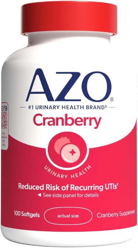 AZO-Cranberry-Supplement-Made-with-Concentrated-Whole-Fruit-Cranberry-Powder-to-Help-Cleanse-and-Protect-the-Urinary-Tract-Sugar-Free-Cranberry-Pills-Non-GMO-100-Softgels.jpg AZO Cranberry Supplement, Made with Concentrated Whole Fruit Cranberry Powder to Help Cleanse and Protect the Urinary Tract*, Sugar Free Cranberry Pills, Non-GMO, 100 Softgels - Image 2