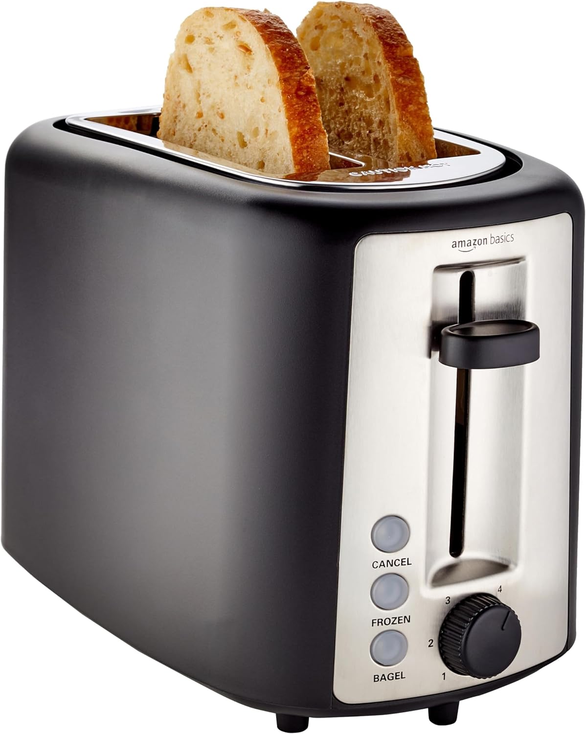 Amazon-Basics-2-Slice-Toaster-With-6-Browning-Settings-Extra-Wide-Slots-For-Bagels-and-Special-Breads-Removable-Easy-to-Clean-Crumb-Tray-CancelDefrostBagel-Buttons-900W-Black-Silver.jpg Amazon Basics 2 Slice Toaster, With 6 Browning Settings, Extra Wide Slots For Bagels and Special Breads, Removable Easy-to-Clean Crumb Tray, Cancel/Defrost/Bagel Buttons, 900W, Black & Silver - Image 2