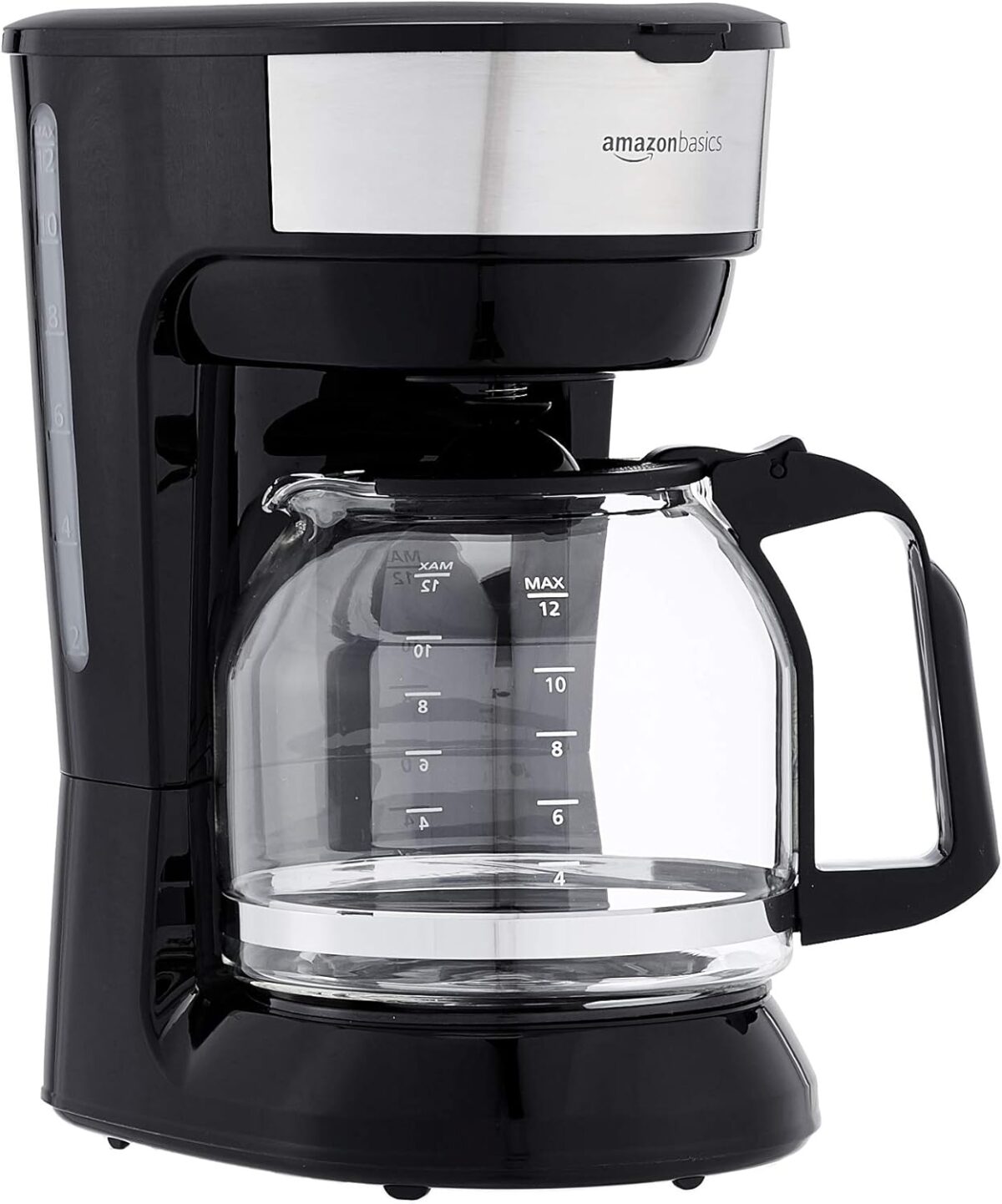 Amazon Basics Coffee Makers, 12-Cup Coffee Machines with Reusable Filter, Coffee Pots, Black & Stainless Steel - Image 2