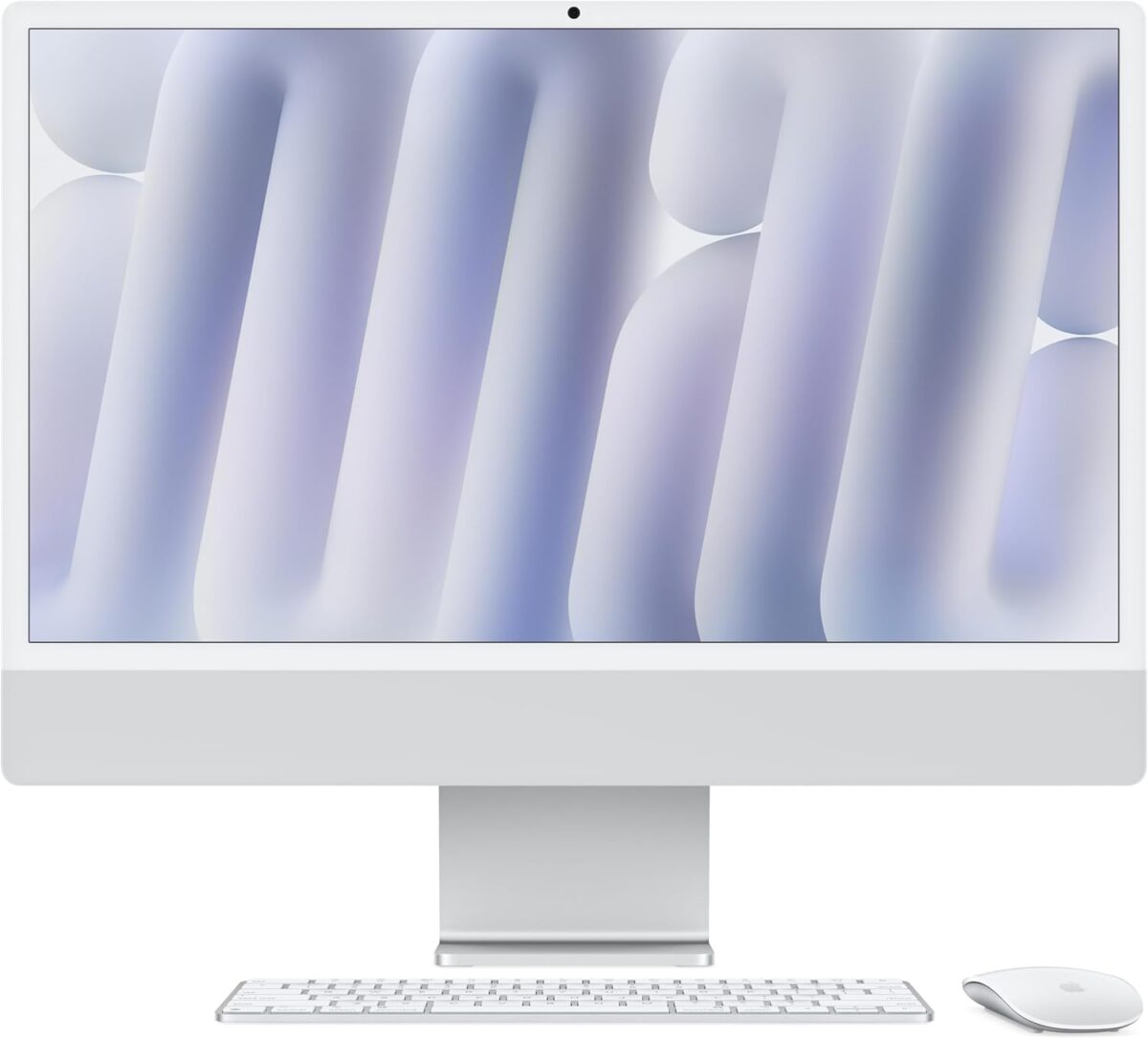 Apple 2024 iMac All-in-One Desktop Computer with M4 chip with 8-core CPU and 8-core GPU: Built for Apple Intelligence, 24-inch Retina Display, 16GB Unified Memory, 256GB SSD Storage; Silver - Image 2