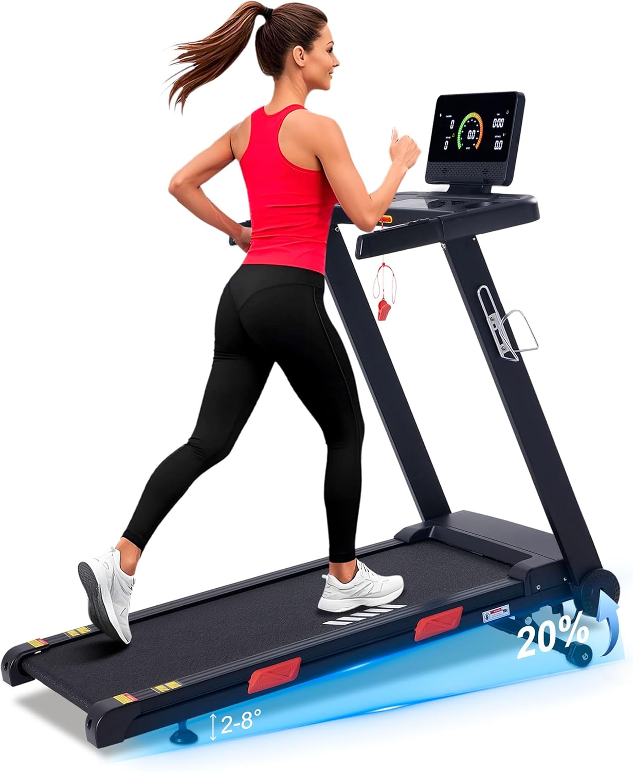 Auto-Incline-Treadmill-20-Incline-3.0HP-10-MPH-Running-Machine-18.5-Wide-Belt-350-lbs-Capacity-Treadmill-for-Home-with-Bluetooth-App.jpg Auto Incline Treadmill, 20% Incline, 3.0HP, 10 MPH Running Machine, 18.5" Wide Belt, 350 lbs Capacity, Treadmill for Home with Bluetooth App - Image 2