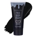 BOBISUKA Black Face Body Paint, Water Based Face Painting for Art Theater Halloween Party Cosplay Clown SFX Makeup for Women Adults, Non-Toxic Washable - Image 2