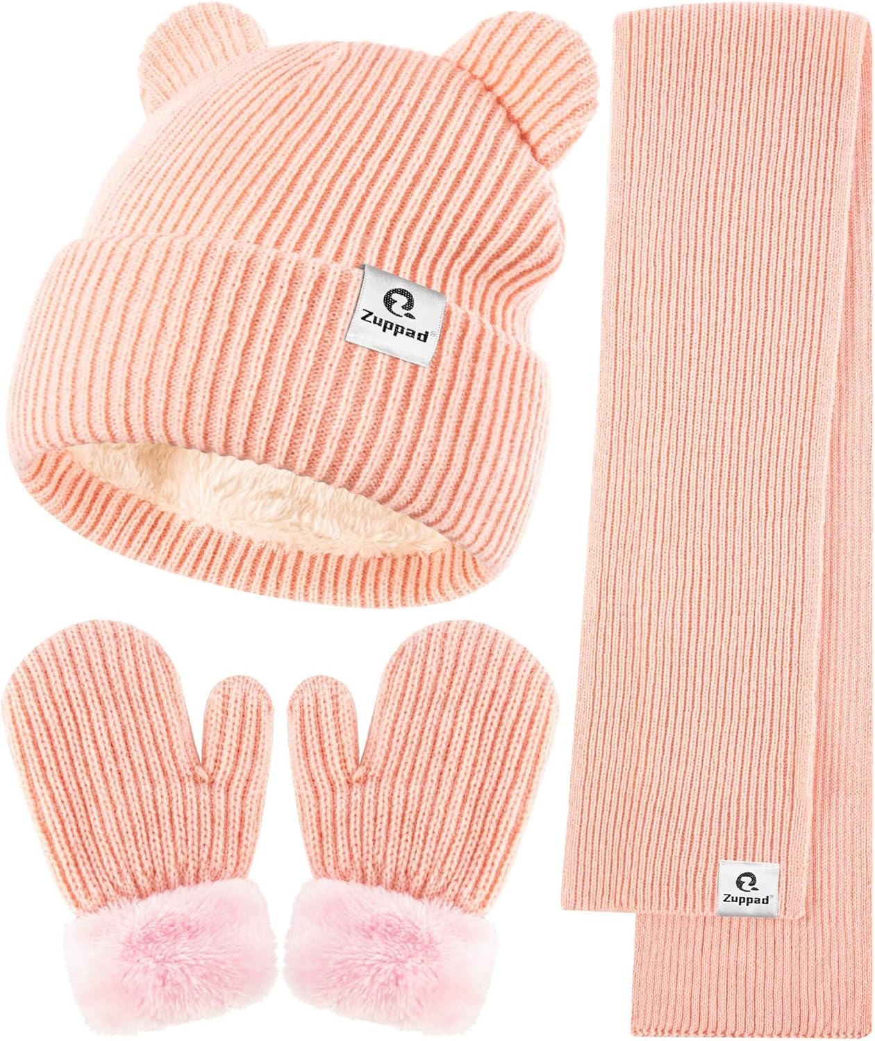 Baby-Beanie-Mittens-Scarf-SetToddler-Infant-Kids-Winter-Hat-with-Bear-Ear-Thermal-Gloves-Neck-Warmer-Set-for-Girls-Boys.jpg Baby Beanie Mittens Scarf Set,Toddler Infant Kids Winter Hat with Bear Ear Thermal Gloves Neck Warmer Set for Girls Boys - Image 2
