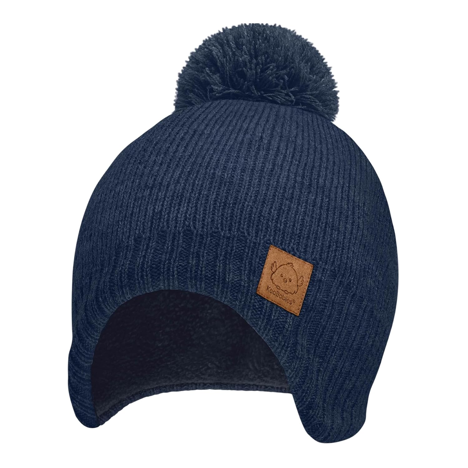 Baby-Beanies-Baby-Hats-for-Boys-Girls-Cute-Toddler-Winter-Hat-Soft-Stretchy-Beanies-for-Infant-Newborn-6-36-Months-Cozy-Warm-with-Earflap-Muff-Pom-Navy.jpg Baby Beanies, Baby Hats for Boys, Girls - Cute Toddler Winter Hat, Soft & Stretchy Beanies for Infant, Newborn 6-36 Months, Cozy & Warm with Earflap Muff & Pom (Navy) - Image 2