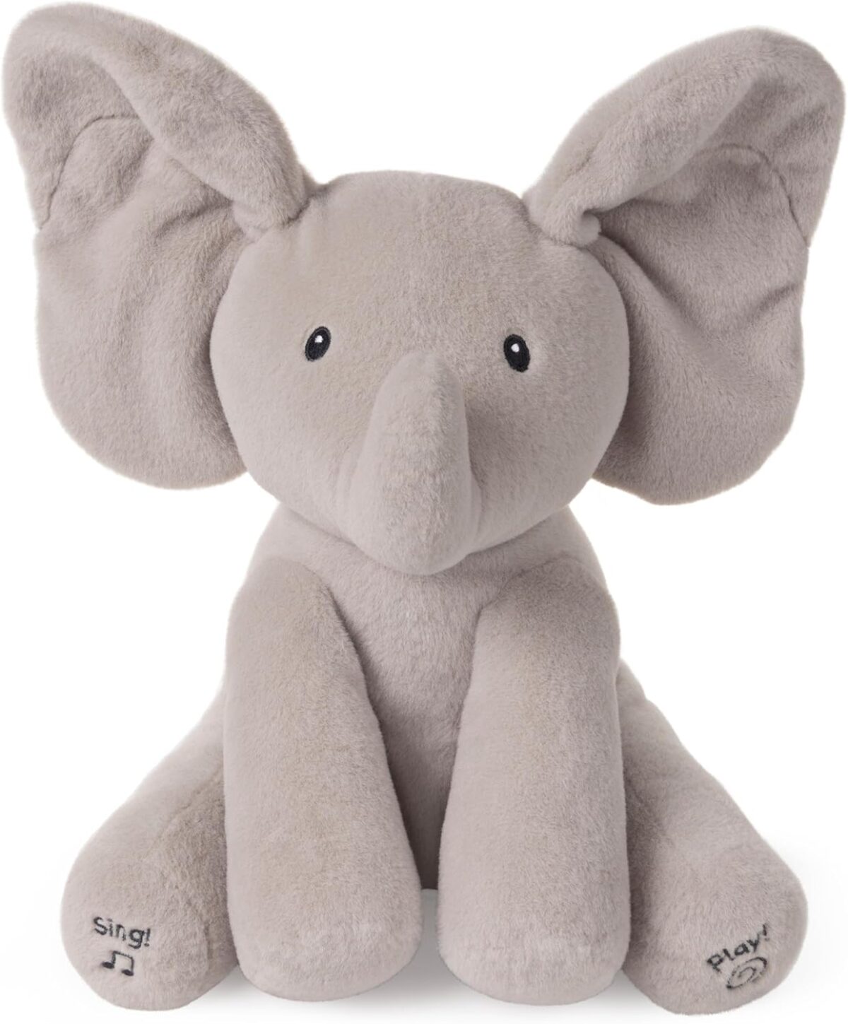 Baby Gund Animated Flappy The Elephant Plush, Singing Stuffed Animal Baby Toy for Ages 0 and Up, Gray, 12" - Image 2