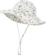 Baby Toddler Infant Girls Bucket Sun Hats Protection Beach UPF 50+ Toddler Wide Brim Bucket Summer Hats - Image 2