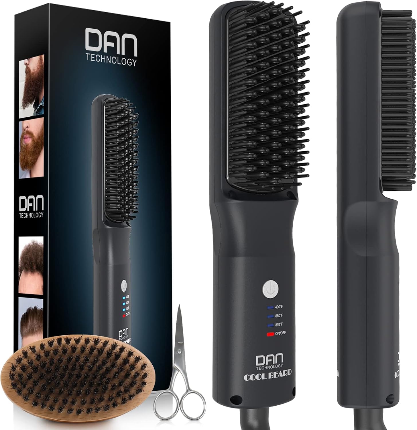 Beard-Straightener-with-Wooden-Brush-Ionic-Beard-Comb-for-Men-30s-Fast-Heating-Tourmaline-Ceramic-Anti-Scald-Design-3-Heat-Settings-30min-Auto-Off-Portable-Dual-Voltage-Beard-Styling-Tool.jpg Beard Straightener with Wooden Brush Ionic Beard Comb for Men, 30s Fast Heating, Tourmaline Ceramic Anti-Scald Design, 3 Heat Settings, 30min Auto Off, Portable Dual Voltage Beard Styling Tool - Image 2