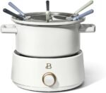 Beautiful 3-Quart Electric Fondue Set by Drew Barrymore – 1000W, Stainless Steel Pot, Bonus 2Qt Ceramic Insert, Adjustable Temperature, Nonstick, Dishwasher Safe - Image 2
