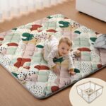 Blissful Diary Baby Play Mats for Floor, 50x50 Inch Crawling Mat for Playpen, Thick Padding Foam Playmats for Babies and Toddlers, Modern Abstract - Image 2