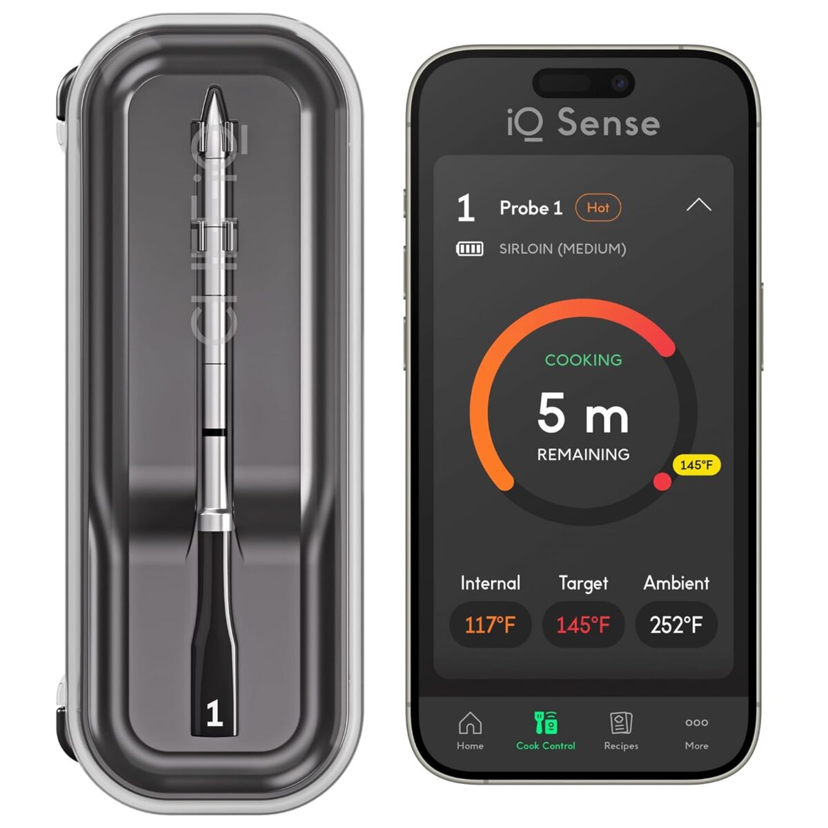 CHEF iQ Sense [2025 Model] | Smart Wireless Meat Thermometer | Ultra-Thin Probe | WiFi Unlimited Range | 1000°F Heat Safe | 5 Sensors | BBQ, Grill, Oven, Smoker, Air Fryer | Gen3 - Image 2