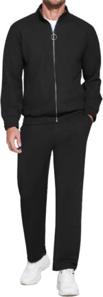 COOFANDY Mens 2 Piece Tracksuit Casual Sweatsuits Full Zip Track Suits Jogging Athletic Suit Sets - Image 2
