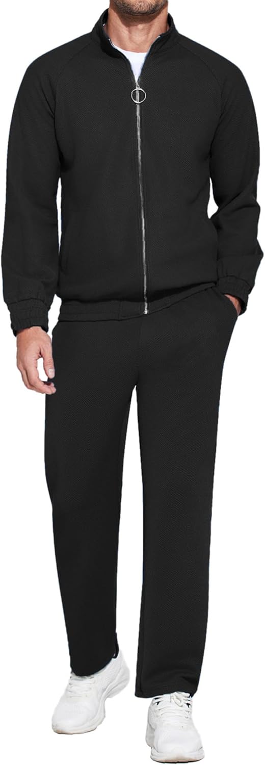 COOFANDY-Mens-2-Piece-Tracksuit-Casual-Sweatsuits-Full-Zip-Track-Suits-Jogging-Athletic-Suit-Sets.jpg COOFANDY Mens 2 Piece Tracksuit Casual Sweatsuits Full Zip Track Suits Jogging Athletic Suit Sets - Image 2