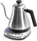 COSORI Gooseneck Electric Kettle with 5 Variable Presets, Pour Over & Coffee maker, 100% Stainless Steel Inner Lid & Bottom, 1200 Watt Quick Heating, 0.8L, Silver - Image 2