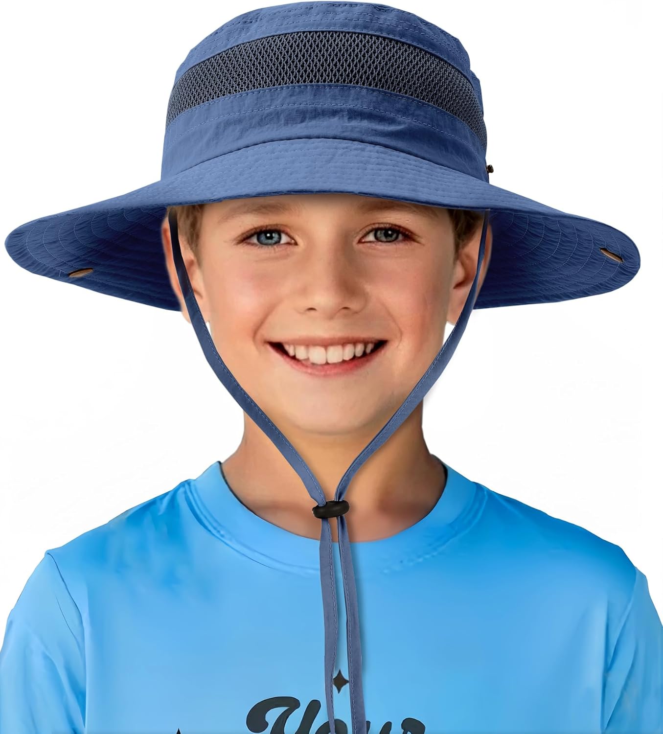 Camptrace-Toddler-Kids-Sun-Hat-UPF-50-Wide-Brim-Bucket-Hat-Outdoor-Baby-Beach-Hat-for-Boys-Girls-2-13-Years.jpg Camptrace Toddler Kids Sun Hat UPF 50+ Wide Brim Bucket Hat Outdoor Baby Beach Hat for Boys Girls 2-13 Years - Image 2