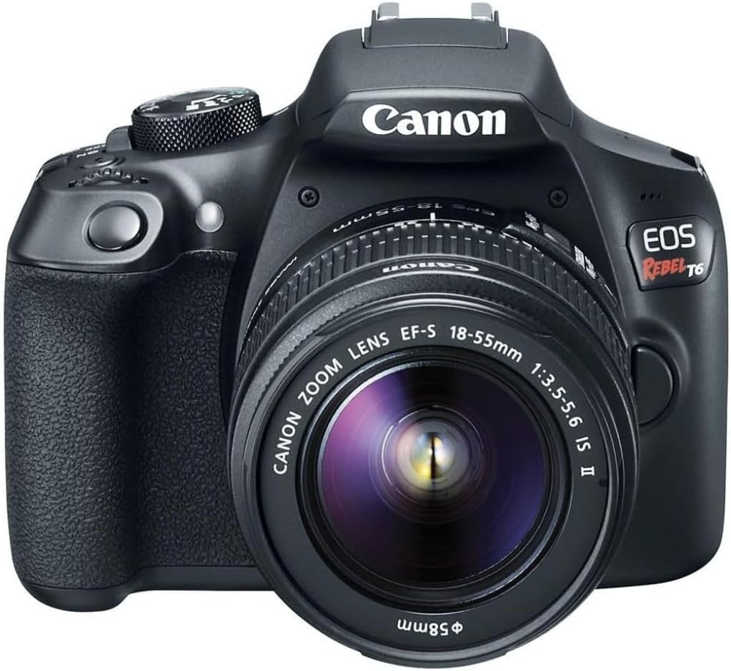 Canon-EOS-Rebel-T6-Digital-SLR-Camera-Kit-with-EF-S-18-55mm-f3.5-5.6-is-II-Lens-Built-in-WiFi-and-NFC-Black-Renewed.jpg Canon EOS Rebel T6 Digital SLR Camera Kit with EF-S 18-55mm f/3.5-5.6 is II Lens, Built-in WiFi and NFC - Black (Renewed) - Image 2