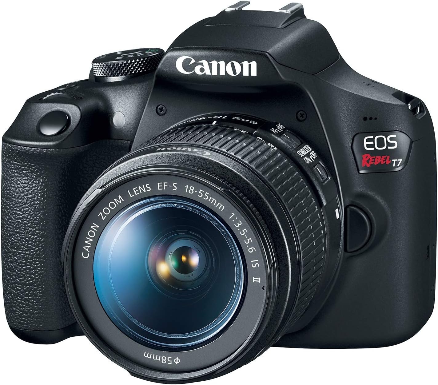 Canon-EOS-Rebel-T7-DSLR-Camera-with-18-55mm-Lens-Black-Renewed.jpg Canon EOS Rebel T7 DSLR Camera with 18-55mm Lens (Black) (Renewed) - Image 2