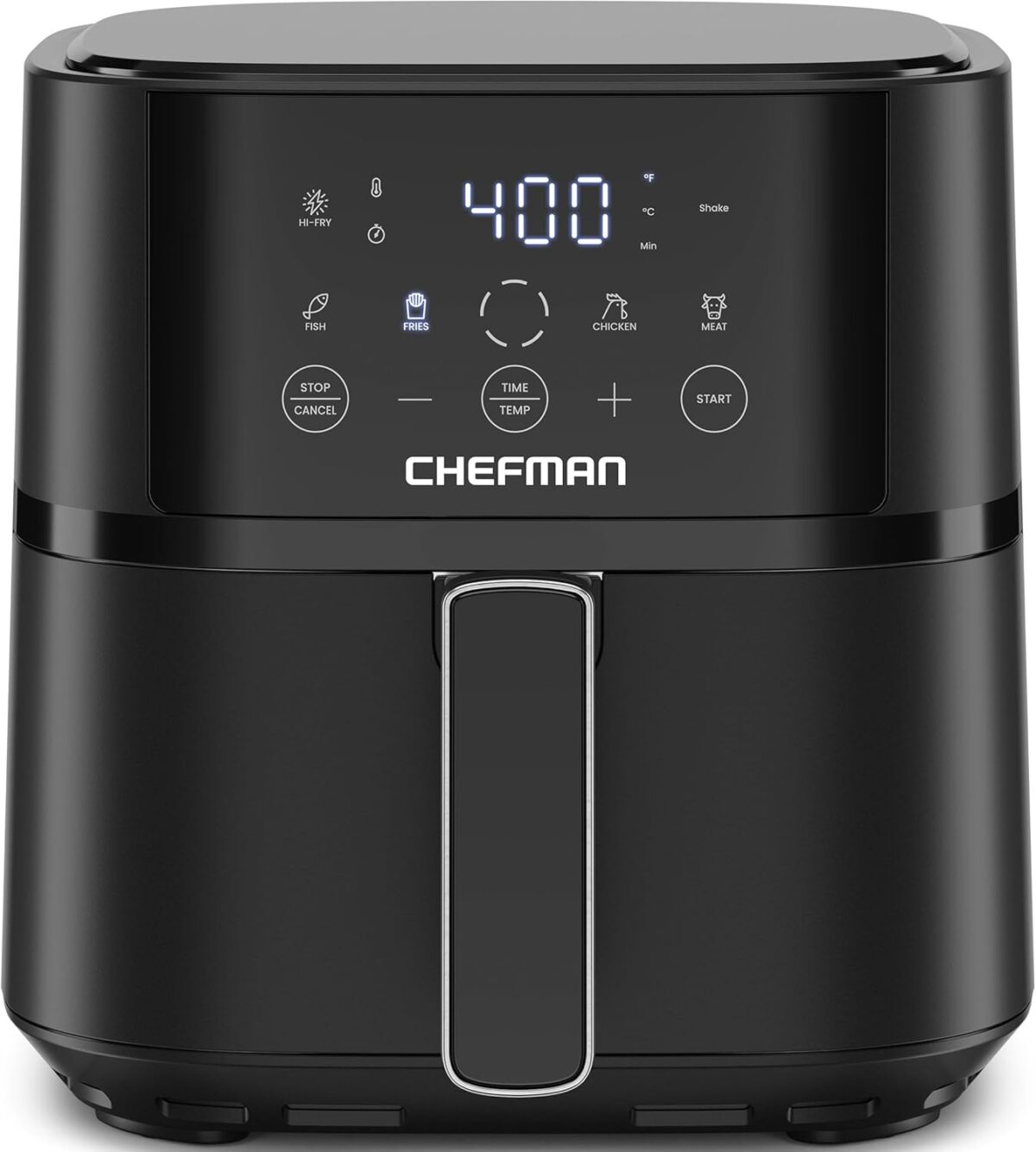 Chefman Air Fryer – 4 QT Compact Airfryer for Quick & Easy Meals in Minutes, Features Hi-Fry Technology for Extra Crisp, Touchscreen Controls with 4 Presets, Nonstick & Dishwasher Safe Basket - Black - Image 2