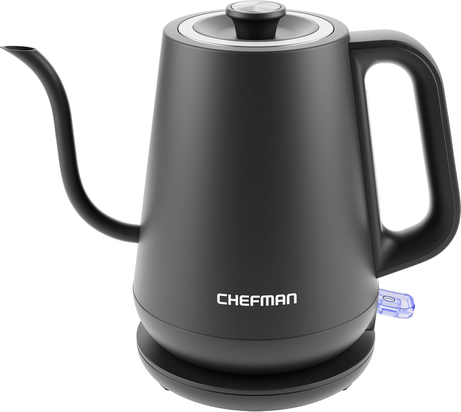 Chefman-Gooseneck-Electric-Kettle-0.8L-Pour-Over-Tea-Kettle-for-Coffee-and-Tea-One-Touch-Operation-Boil-Dry-Protection-Auto-Shut-Off-Ultra-Fast-Hot-Water-Boiler-–-Black.jpg Chefman Gooseneck Electric Kettle, 0.8L Pour Over Tea Kettle for Coffee and Tea, One-Touch Operation, Boil-Dry Protection, Auto Shut-Off, Ultra-Fast Hot Water Boiler – Black - Image 2