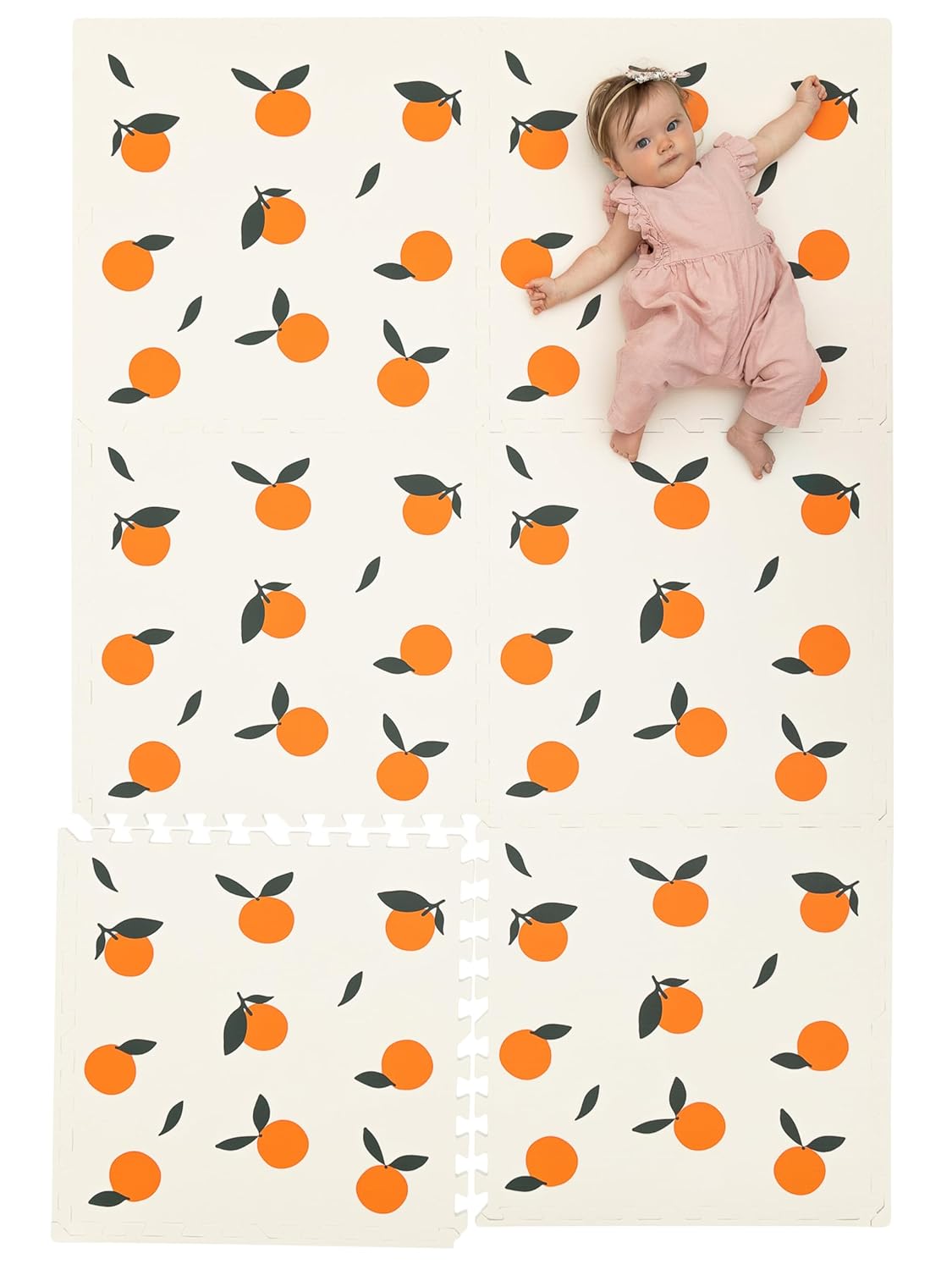Childlike-Behavior-Baby-Play-Mat-72x48-Inch-Tummy-Time-Mat-6-Piece-Interlocking-Foam-Floor-Tiles-for-Toddlers-Soft-Waterproof-for-Floor-Play-and-Crawling-Oranges.jpg Childlike Behavior Baby Play Mat - 72x48-Inch Tummy Time Mat - 6-Piece Interlocking Foam Floor Tiles for Toddlers - Soft Waterproof for Floor Play and Crawling - Oranges - Image 2