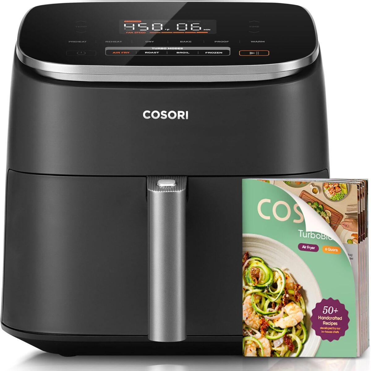 Cosori 9-in-1 TurboBlaze Air Fryer 6 Qt, Premium Ceramic Coating, 90°–450°F, Precise Heating for Even Results, Air Fry, Roast, Bake, Broil, Dry, Frozen, Proof, Reheat, Keep Warm, 120V - Image 2