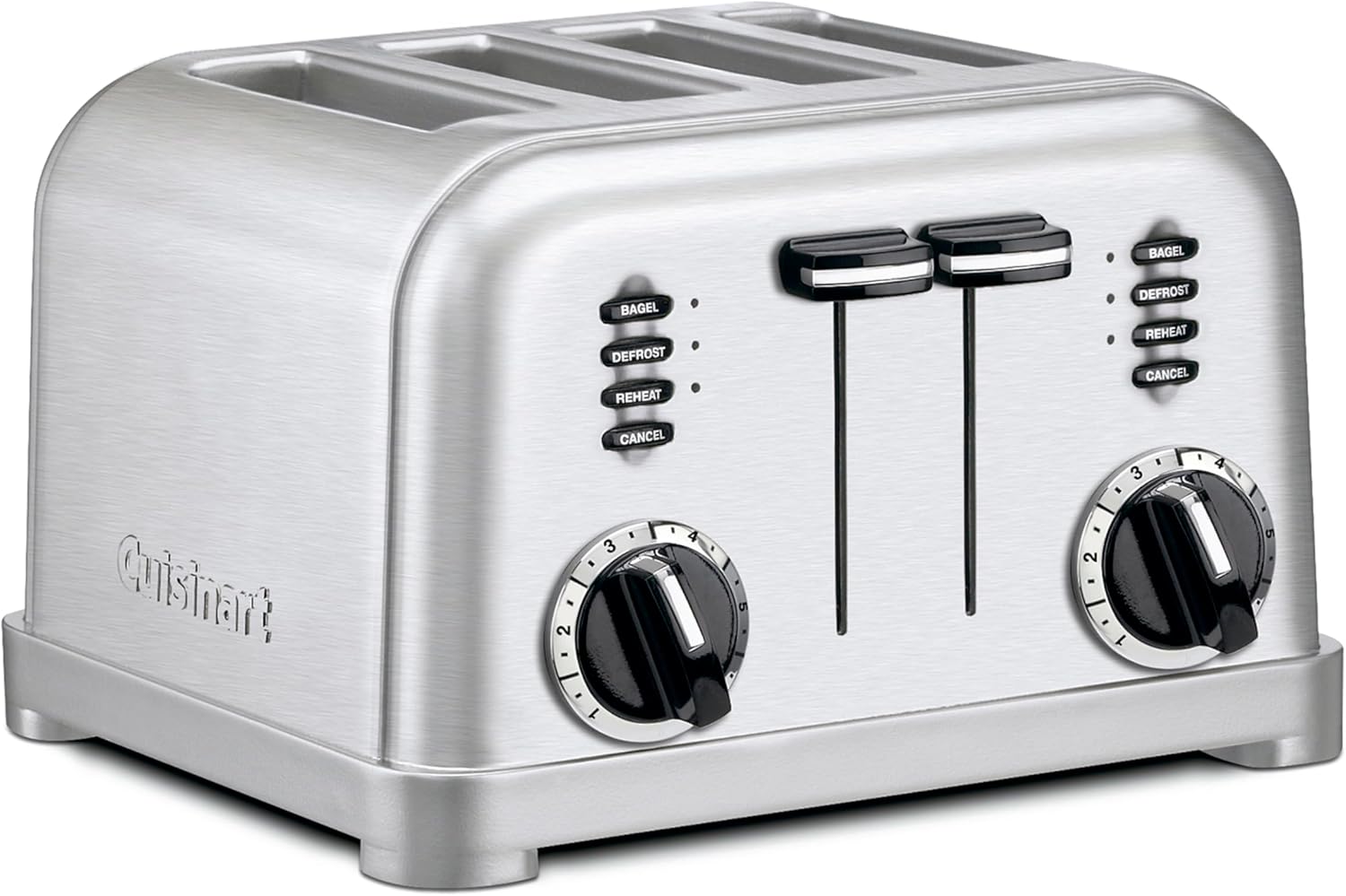 Cuisinart-4-Slice-Toaster-Compact-Stainless-Steel-Toaster-with-Extra-Wide-Slots-for-Toasting-Bread-French-Toast-Bagels-and-Pastries-Defrost-Reheat-Functions-CPT-180P1-Brushed-Stainless.jpg Cuisinart 4 Slice Toaster, Compact Stainless Steel Toaster with Extra-Wide Slots for Toasting Bread, French Toast, Bagels and Pastries, Defrost & Reheat Functions, CPT-180P1, Brushed Stainless - Image 2