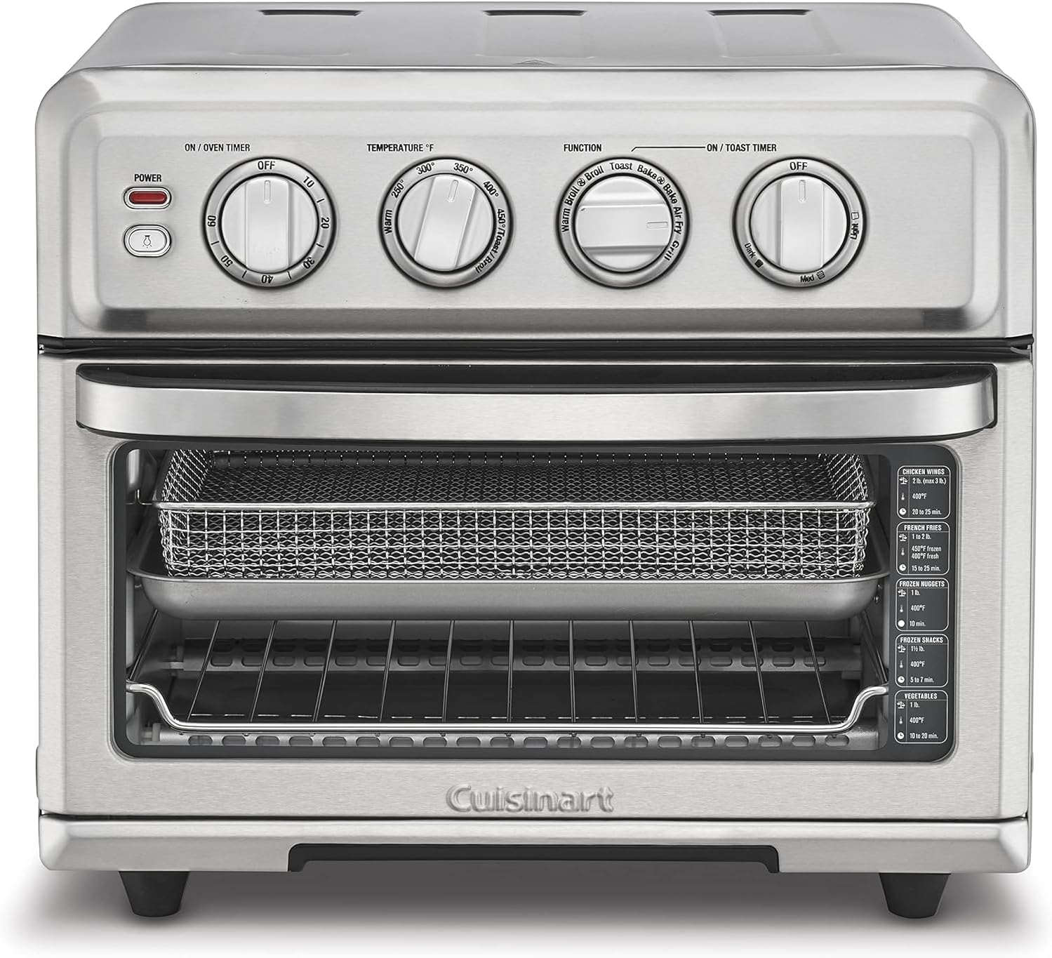 Cuisinart-Air-Fryer-Toaster-Oven-with-Grill-1800W-8-1-Air-Fryer-Oven-with-Bake-Convection-Bake-Grill-Broil-and-Warm-Options-Large-Capacity-60-Minute-Timer-TOA-70-Stainless-Steel.jpg Cuisinart Air Fryer Toaster Oven with Grill, 1800W 8-1 Air Fryer Oven with Bake, Convection Bake, Grill, Broil and Warm Options, Large Capacity, 60-Minute Timer, TOA-70, Stainless Steel - Image 2