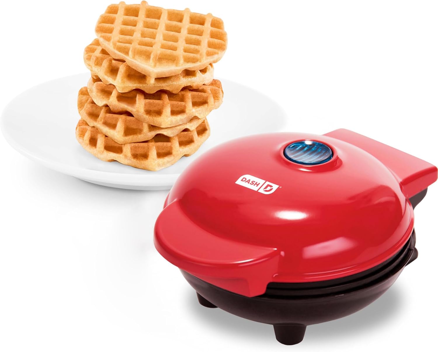 DASH-Mini-Waffle-Maker-Machine-for-Individuals-Paninis-Hash-Browns-Other-On-the-Go-Breakfast-Lunch-or-Snacks-with-Easy-to-Clean-Non-Stick-Sides-Red-Heart-4-Inch.jpg DASH Mini Waffle Maker Machine for Individuals, Paninis, Hash Browns, & Other On the Go Breakfast, Lunch, or Snacks, with Easy to Clean, Non-Stick Sides, Red Heart 4 Inch - Image 2