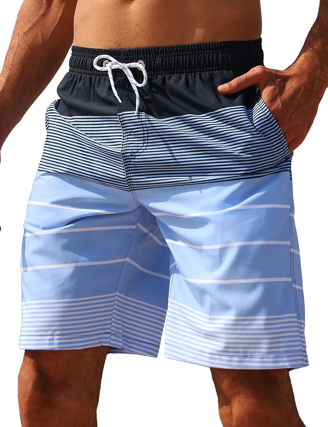 ELETOP-Mens-Swim-Trunks-Quick-Dry-Bathing-Suit-Swimming-Board-Shorts-Mesh-Lining-Beach-Swimwear.jpg ELETOP Men's Swim Trunks Quick Dry Bathing Suit Swimming Board Shorts Mesh Lining Beach Swimwear - Image 2