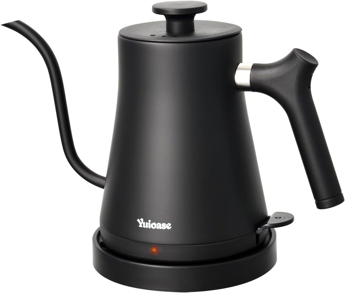 Electric Gooseneck Kettle, 304 Stainless Steel Coffee Kettle, Auto Shutoff Anti-dry Protection, Classic Pour-over Coffee & Tea,Matte Black 1.0L-1200W Fast Boiling Water Boiler by YUIOASE - Image 2