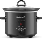 Elite Gourmet MST-350B Electric Slow Cooker, Adjustable Temp, Entrees, Sauces, Stews & Dips, Dishwasher Safe Glass Lid & Crock (3 Quart, Black) - Image 2