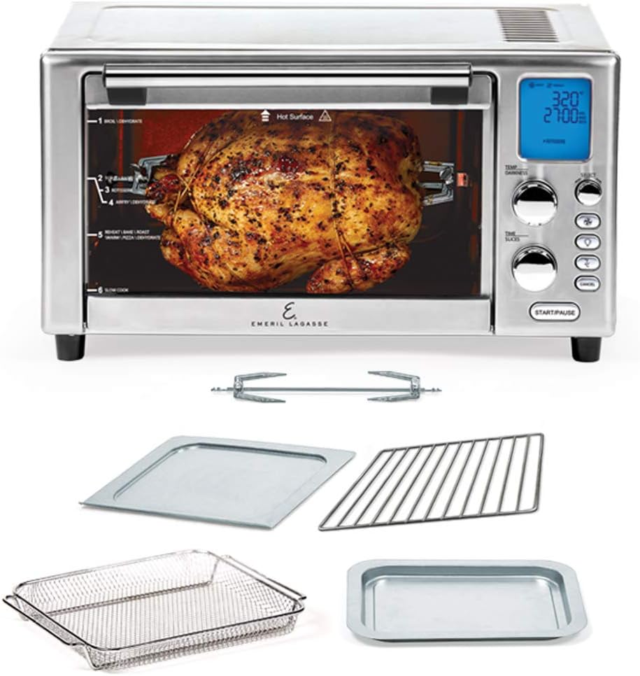 Emeril-Lagasse-Everyday-360-Stainless-Steel-Air-Fryer-360°-Quick-Cook-Technology-XL-capacity-9-in-1-12-Pre-Set-Cooking-Functions-including-Bake-Rotisserie-Broil-Pizza-Slow-Cook-Toaster.jpg Emeril Lagasse Everyday 360 Stainless Steel Air Fryer, 360° Quick Cook Technology, XL capacity, 9-in-1, 12 Pre-Set Cooking Functions including Bake, Rotisserie, Broil, Pizza, Slow Cook, Toaster - Image 2