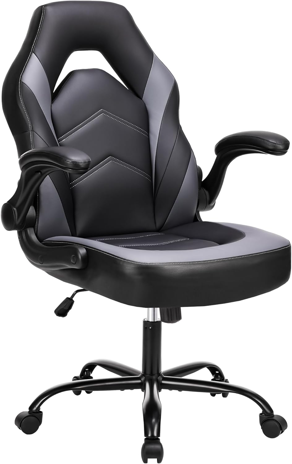 Ergonomic-Gaming-Desk-Chair-Adjustable-PU-Leather-Swivel-Racing-Chair-with-Flip-up-Armrests-for-Home-Office-and-Entertainment-Perfect-for-Adults-Kids-and-Gamers.jpg Ergonomic Gaming Desk Chair - Adjustable PU Leather Swivel Racing Chair with Flip-up Armrests for Home Office and Entertainment, Perfect for Adults, Kids, and Gamers - Image 2