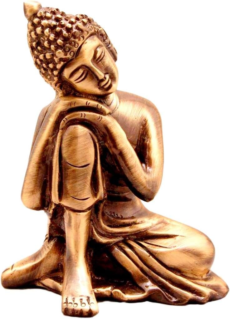 Esplanade-Buddha-Statue-for-Home-Decor-Brass-Resting-Buddha-Showpiece-for-Living-Room-Meditation-Office-Desk-Shelf-Tibetan-Buddhist-Idol-Zen-and-Yoga-Figurine-Housewarming-Gifts.jpg Esplanade Buddha Statue for Home Decor | Brass Resting Buddha Showpiece for Living Room, Meditation, Office Desk, Shelf | Tibetan Buddhist Idol | Zen and Yoga Figurine | Housewarming Gifts - Image 2
