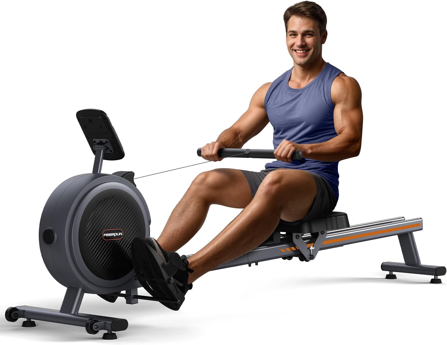 FEIERDUN-Rower-Machine-Compact-Rowing-Machines-for-Home-with-350LBS-Loading-Capacity-Magetic-Rower-Machine-for-Home-with-APP-Row-Machine-with-Dual-Slide-Rail.jpg FEIERDUN Rower Machine, Compact Rowing Machines for Home with 350LBS Loading Capacity, Magetic Rower Machine for Home with APP, Row Machine with Dual Slide Rail - Image 2