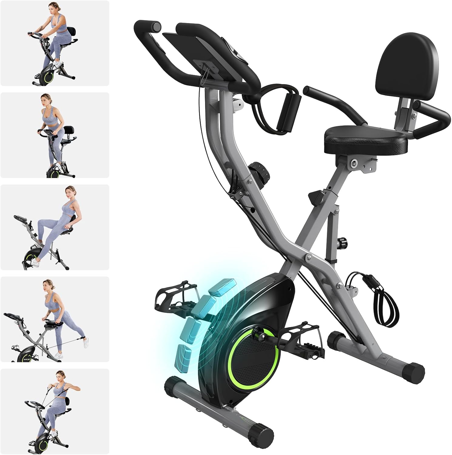 Foldable-Exercise-Bike-Stationary-Bikes-for-Home-5-IN-1-Indoor-Workout-Bike-Cycling-Bike-with-16-Level-Quiet-Magnetic-Resistance-6.6-LBS-Flywheel-and-300LBS-Capacity-2025-Designed-817-X-bike.jpg Foldable Exercise Bike Stationary Bikes for Home, 5 IN 1 Indoor Workout Bike, Cycling Bike with 16-Level Quiet Magnetic Resistance, 6.6 LBS Flywheel and 300LBS Capacity, 2025 Designed 817 X-bike - Image 2