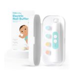 Frida Baby Electric Nail Buffer | Safe + Easy Baby Nail File, Baby Nail Clippers + Nail Trimmer Kit for Newborn, Toddler, Children's Fingernails/Toenails, 4 Buffer Pads, LED Light, Storage Case, White - Image 2