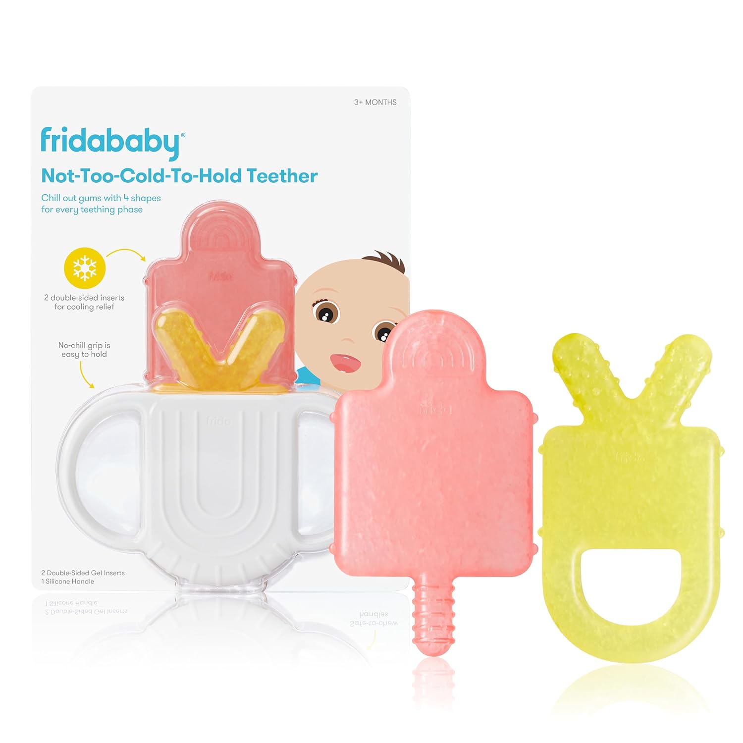 Frida-Baby-Silicone-Teething-Toys-4-in-1-Teether-for-Babies-Infants-Teething-Relief-for-0-18-Months-Not-Too-Cold-to-Hold-Baby-Teether-BPA-Free.jpg Frida Baby Silicone Teething Toys, 4-in-1 Teether for Babies & Infants, Teething Relief for 0-18 Months, Not-Too-Cold-to-Hold Baby Teether, BPA-Free - Image 2