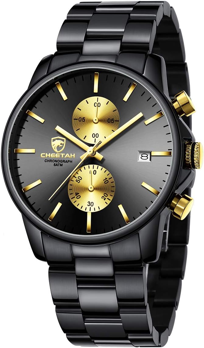 GOLDEN-HOUR-Fashion-Business-Mens-Watches-with-Stainless-Steel-Waterproof-Chronograph-Quartz-Watch-for-Men-Auto-Date.jpg GOLDEN HOUR Fashion Business Mens Watches with Stainless Steel Waterproof Chronograph Quartz Watch for Men, Auto Date - Image 2