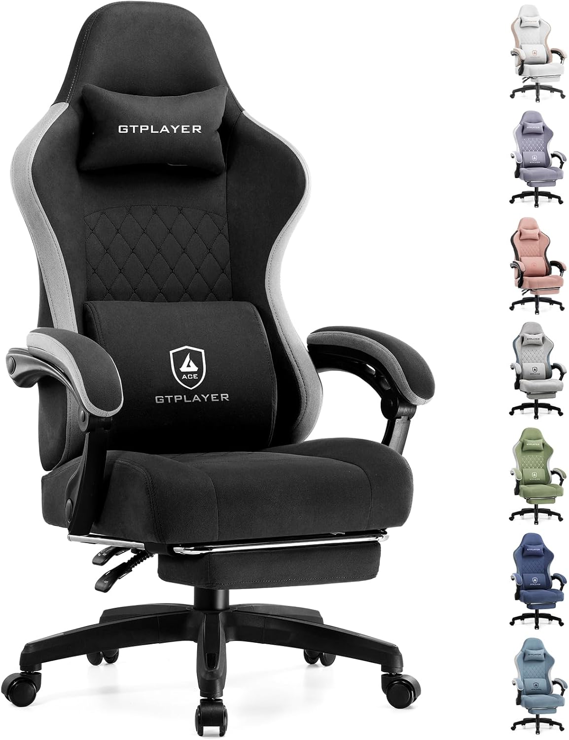 GTPLAYER-Gaming-Chair-Computer-Office-Chair-with-Pocket-Spring-Cushion-Linkage-Armrests-and-Footrest-High-Back-Ergonomic-Computer-Chair-with-Lumbar-Support-Task-Chair-with-FootrestBlack.jpg GTPLAYER Gaming Chair, Computer Office Chair with Pocket Spring Cushion, Linkage Armrests and Footrest, High Back Ergonomic Computer Chair with Lumbar Support Task Chair with Footrest(Black) - Image 2