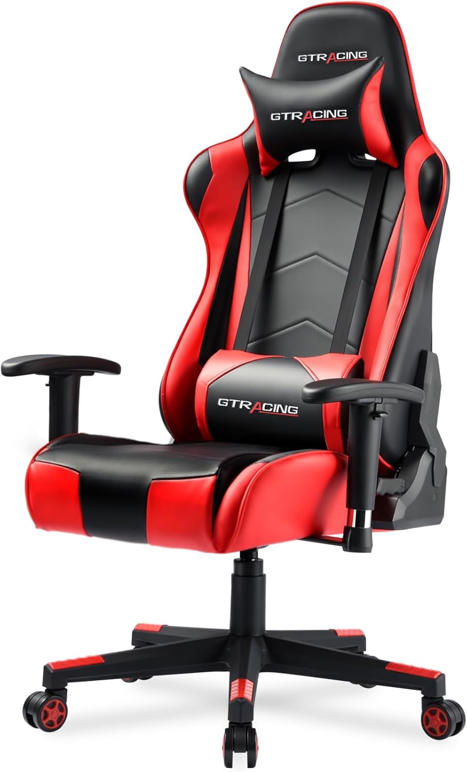 GTRACING-Gaming-Chair-with-Reclining-Backrest-Adjustable-Height-and-Swivel-Base-Ergonomic-Computer-Chair-with-Headrest-and-Lumbar-Support-Red.jpg GTRACING Gaming Chair with Reclining Backrest, Adjustable Height and Swivel Base, Ergonomic Computer Chair with Headrest and Lumbar Support (Red) - Image 2