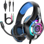 Gaming Headset for PC, Ps5, Switch, Mobile, Gaming Headphones for Nintendo with Noise Canceling Mic, Deep Bass Stereo Sound - Image 2