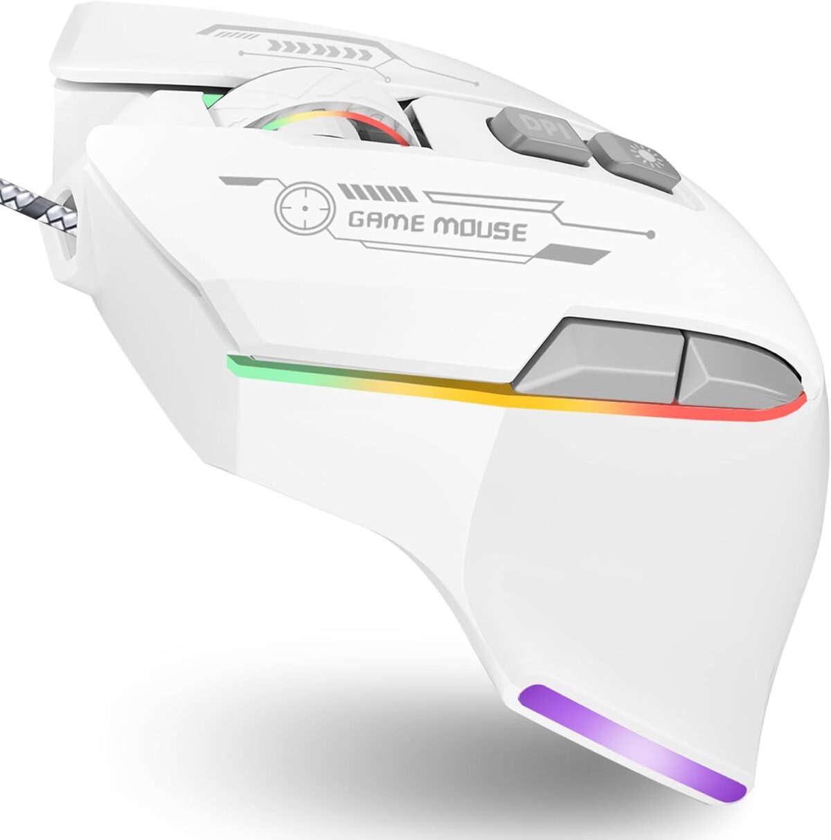 Gaming Mouse, Wired Gaming Mouse with RGB Backlit, 7200DPI Adjustable, PC Gaming Mice with 7 rogrammable Macro Buttonsg, Ergonomic Mouse Gamer for PC, Desktop, Mac，Laptop, Chromebook. - Image 2