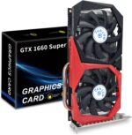 GeForce GTX 1660 Super 6GB Graphics Cards, GDRR6 192Bit PCIE 3.0X16 Computer Gaming Gpu, Dual Freeze Fans Video Card with HDMI/DP/DVI Ports Support 4K and 8K HD - Image 2
